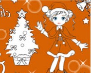 Christmas girl painting online karácsony játék